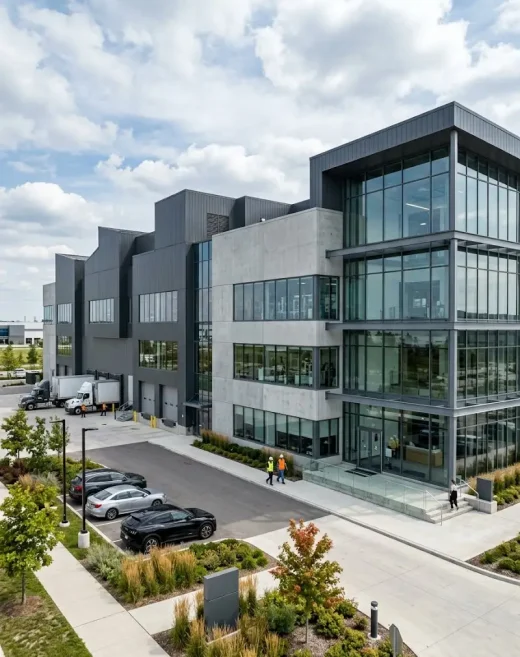 Modern factory exterior